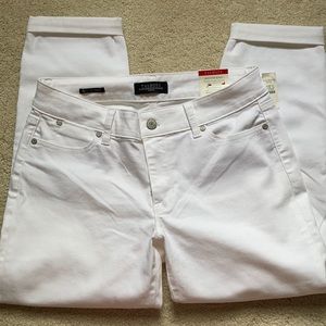Talbots Flawless Five Pocket Boyfriend White Jeans